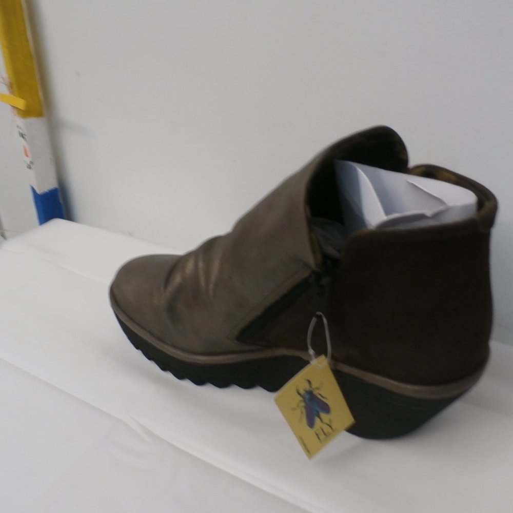 FLY London Leather Ankle Boots - Yip GREY/GROUND - Picture 6 of 8